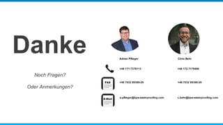 Danke
Noch Fragen?
Oder Anmerkungen?
 