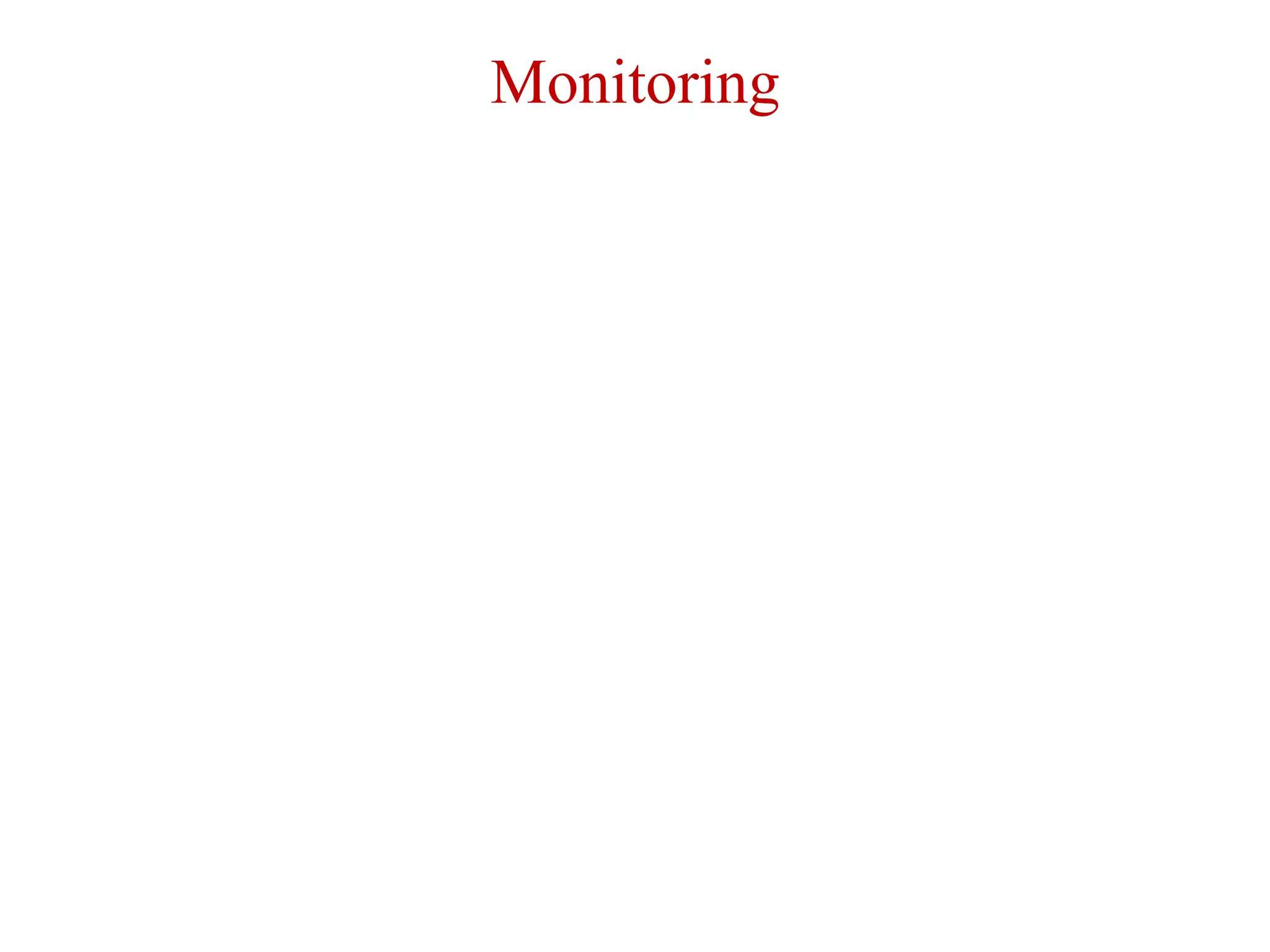 Monitoring
 