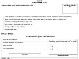 BPC – Benefício de Prestação Continuada 
 