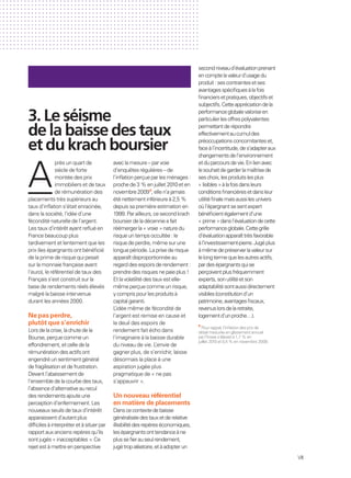 .   .   .   .   .   .   .   .   .   .   .   .   .   .   .   .   .   .   .   .   .   .   .   .   .   .   .   .   .   .   .   .   .   .   .   .   .   .   .   .   .   .   .   .   .   .   .   .   .   .   .   .   .   .   .   .    .   .   .   .   .   .   .   .
.   .   .   .   .   .   .   .   .   .   .   .   .   .   .   .   .   .   .   .   .   .   .   .   .   .   .   .   .   .   .   .   .   .   .   .   .   .   .   .   .   .   .   .   .   .   .   .   .   .   .   .   .   .   .   .    .   .   .   .   .   .   .   .
.   .   .   .   .   .   .   .   .   .   .   .   .   .   .   .   .   .   .   .   .   .   .   .   .   .   .   .   .   .   .   .   .   .   .   .   .   .   .   .   .   .   .   .   .   .   .   .   .   .   .   .   .   .   .   .    .   .   .   .   .   .   .   .
.   .   .   .   .   .   .   .   .   .   .   .   .   .   .   .   .   .   .   .   .   .   .   .   .   .   .   .   .   .   .   .   .   .   .   .   .   .   .   .   .   .   .   .   .   .   .   .   .   .   .   .   .   .   .   .    .   .   .   .   .   .   .   .
.   .   .   .   .   .   .   .   .   .   .   .   .   .   .   .   .   .   .   .   .   .   .   .   .   .   .   .   .   .   .   .   .   .   .   .   .   .   .   .   .   .   .   .   .   .   .   .   .   .   .   .   .   .   .   .    .   .   .   .   .   .   .   .
.   .   .   .   .   .   .   .   .   .   .   .   .   .   .   .   .   .   .   .   .   .   .   .   .   .   .   .   .   .   .   .   .   .   .   .   .   .   .   .   .   .   .   .   .   .   .   .   .   .   .   .   .   .   .   .    .   .   .   .   .   .   .   .
.   .   .   .   .   .   .   .   .   .   .   .   .   .   .   .   .   .   .   .   .   .   .   .   .   .   .   .   .   .   .   .   .   .   .   .   .   .   .   .   .   .   .   .   .   .   .   .   .   .   .   .   .   .   .   .    .   .   .   .   .   .   .   .
.   .   .   .   .   .   .   .   .   .   .   .   .   .   .   .   .   .   .   .   .   .   .   .   .   .   .   .   .   .   .   .   .   .   .   .   .   .   .   .   .   .   .   .   .   .   .   .   .   .   .   .   .   .   .   .    .   .   .   .   .   .   .   .
.   .   .   .   .   .   .   .   .   .   .   .   .   .   .   .   .   .   .   .   .   .   .   .   .   .   .   .   .   .   .   .   .   .   .   .   .   .   .   .   .   .   .   .   .   .   .   .   .   .   .   .   .   .   .   .    .   .   .   .   .   .   .   .
.   .   .   .   .   .   .   .   .   .   .   .   .   .   .   .   .   .   .   .   .   .   .   .   .   .   .   .   .   .   .   .   .   .   .   .   .   .   .   .   .   .   .   .   .   .   .   .   .   .   .   .   .   .   .   .    .   .   .   .   .   .   .   .
.   .   .   .   .   .   .   .   .   .   .   .   .   .   .   .   .   .   .   .   .   .   .   .   .   .   .   .   .   .   .   .   .   .   .   .   .   .   .   .   .   .   .   .   .   .   .   .   .   .   .   .   .   .   .   .    .   .   .   .   .   .   .   .
.   .   .   .   .   .   .   .   .   .   .   .   .   .   .   .   .   .   .   .   .   .   .   .   .   .   .   .   .   .   .   .   .   .   .   .   .   .   .   .   .   .   .   .   .   .   .   .   .   .   .   .   .   .   .   .    .   .   .   .   .   .   .   .
.   .   .   .   .   .   .   .   .   .   .   .   .   .   .   .   .   .   .   .   .   .   .   .   .   .   .   .   .   .   .   .   .   .   .   .   .   .   .   .   .   .   .   .   .   .   .   .   .   .   .   .   .   .   .   .    .   .   .   .   .   .   .   .



                                                                                                                                                                                                                                second niveau d’évaluation prenant
                                                                                                                                                                                                                                en compte la valeur d’usage du
                                                                                                                                                                                                                                produit : ses contraintes et ses
                                                                                                                                                                                                                                avantages spéciﬁques à la fois
                                                                                                                                                                                                                                ﬁnanciers et pratiques, objectifs et
                                                                                                                                                                                                                                subjectifs. Cette appréciation de la

                                3. Le séisme                                                                                                                                                                                    performance globale valorise en
                                                                                                                                                                                                                                particulier les offres polyvalentes

                                de la baisse des taux                                                                                                                                                                           permettant de répondre
                                                                                                                                                                                                                                effectivement au cumul des

                                et du krach boursier                                                                                                                                                                            préoccupations concomitantes et,
                                                                                                                                                                                                                                face à l’incertitude, de s’adapter aux
                                                                                                                                                                                                                                changements de l’environnement
                                              près un quart de                                                                  avec la mesure – par voie                                                                       et du parcours de vie. En lien avec



                                A             siècle de forte
                                              montée des prix
                                              immobiliers et de taux
                                              de rémunération des
                                placements très supérieurs au
                                                                                                                                d’enquêtes régulières – de
                                                                                                                                l’inﬂation perçue par les ménages :
                                                                                                                                proche de 3 % en juillet 2010 et en
                                                                                                                                novembre 2009 6, elle n’a jamais
                                                                                                                                été nettement inférieure à 2,5 %
                                                                                                                                                                                                                                le souhait de garder la maîtrise de
                                                                                                                                                                                                                                ses choix, les produits les plus
                                                                                                                                                                                                                                « lisibles » à la fois dans leurs
                                                                                                                                                                                                                                conditions ﬁnancières et dans leur
                                                                                                                                                                                                                                utilité ﬁnale mais aussi les univers
                                taux d’inﬂation s’était enracinée,                                                              depuis sa première estimation en                                                                où l’épargnant se sent expert
                                dans la société, l’idée d’une                                                                   1999. Par ailleurs, ce second krach                                                             bénéﬁcient également d’une
                                fécondité naturelle de l’argent.                                                                boursier de la décennie a fait                                                                  « prime » dans l’évaluation de cette
                                Les taux d’intérêt ayant reﬂué en                                                               réémerger la « vraie » nature du                                                                performance globale. Cette grille
                                France beaucoup plus                                                                            risque un temps occultée : le                                                                   d’évaluation apparaît très favorable
                                tardivement et lentement que les                                                                risque de perdre, même sur une                                                                  à l’investissement-pierre. Jugé plus
                                prix (les épargnants ont bénéﬁcié                                                               longue période. La prise de risque                                                              à même de préserver la valeur sur
                                de la prime de risque qui pesait                                                                apparaît disproportionnée au                                                                    le long terme que les autres actifs,
                                sur la monnaie française avant                                                                  regard des espoirs de rendement :                                                               par des épargnants qui se
                                l’euro), le référentiel de taux des                                                             prendre des risques ne paie plus !                                                              perçoivent plus fréquemment
                                Français s’est construit sur la                                                                 Et la volatilité des taux est elle-                                                             experts, son utilité et son
                                base de rendements réels élevés                                                                 même perçue comme un risque,                                                                    adaptabilité sont aussi directement
                                malgré la baisse intervenue                                                                     y compris pour les produits à                                                                   visibles (constitution d’un
                                durant les années 2000.                                                                         capital garanti.                                                                                patrimoine, avantages ﬁscaux,
                                                                                                                                L ’idée même de fécondité de                                                                    revenus lors de la retraite,
                                Ne pas perdre,                                                                                  l’argent est remise en cause et                                                                 logement d’un proche…).
                                plutôt que s’enrichir                                                                           le deuil des espoirs de                                                                         6
                                                                                                                                                                                                                                  Pour rappel, l’inﬂation des prix de
                                Lors de la crise, la chute de la                                                                rendement fait écho dans                                                                        détail mesurée en glissement annuel
                                Bourse, perçue comme un                                                                         l’imaginaire à la baisse durable                                                                par l’Insee s’élevait à 1,7 % en
                                                                                                                                                                                                                                juillet 2010 et 0,4 % en novembre 2009.
                                effondrement, et celle de la                                                                    du niveau de vie. L   ’envie de
                                rémunération des actifs ont                                                                     gagner plus, de s’enrichir, laisse
                                engendré un sentiment général                                                                   désormais la place à une
                                de fragilisation et de frustration.                                                             aspiration jugée plus
                                Devant l’abaissement de                                                                         pragmatique de « ne pas
                                l’ensemble de la courbe des taux,                                                               s’appauvrir ».
                                l’absence d’alternative au recul
                                des rendements ajoute une                                                                       Un nouveau référentiel
                                perception d’enfermement. Les                                                                   en matière de placements
                                nouveaux seuils de taux d’intérêt                                                               Dans ce contexte de baisse
                                apparaissent d’autant plus                                                                      généralisée des taux et de relative
                                difﬁciles à interpréter et à situer par                                                         illisibilité des repères économiques,
                                rapport aux anciens repères qu’ils                                                              les épargnants ont tendance à ne
                                sont jugés « inacceptables ». Ce                                                                plus se ﬁer au seul rendement,
                                rejet est à mettre en perspective                                                               jugé trop aléatoire, et à adopter un
                                                                                                                                                                                                                                                                          VII
 