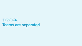 1/2/3/4
Teams are separated

 