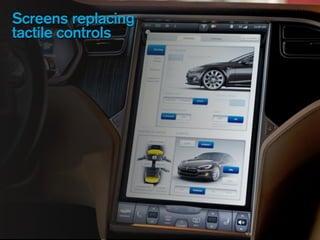 Screens replacing
tactile controls
 