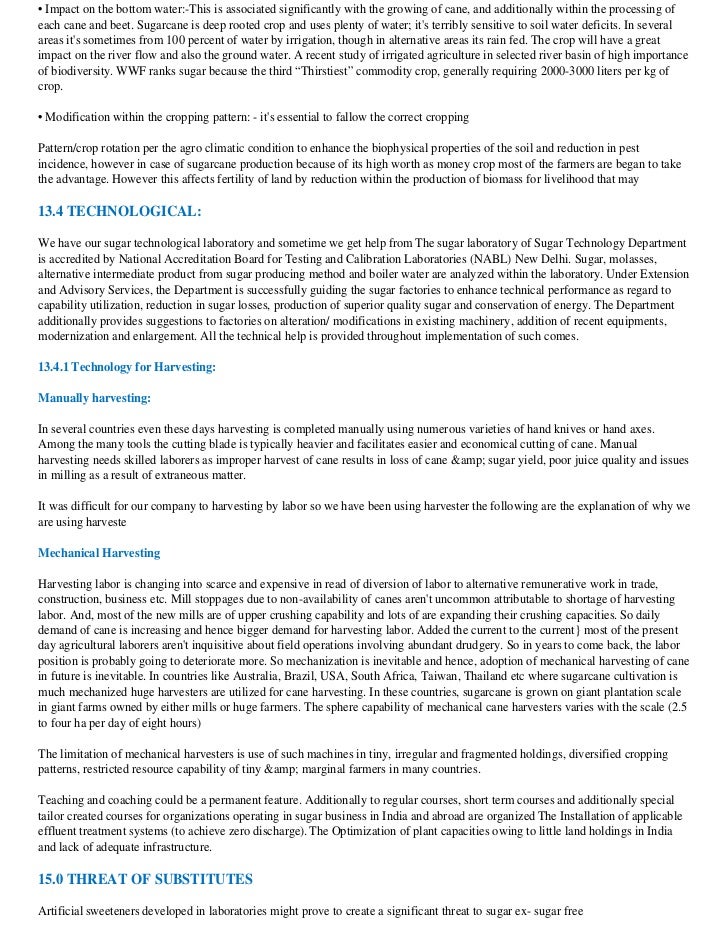 Sugar business plan picture