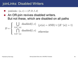 Deriving Explicit Data Links in WS-BPEL Processes