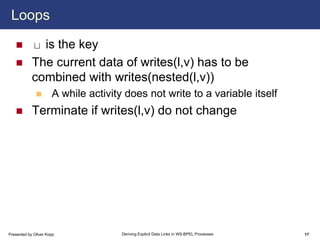 Deriving Explicit Data Links in WS-BPEL Processes