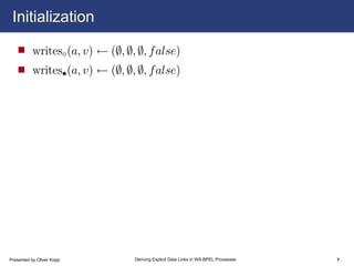 Deriving Explicit Data Links in WS-BPEL Processes
