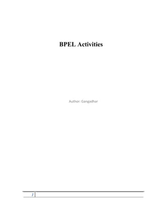 1
BPEL Activities
Author: Gangadhar
 