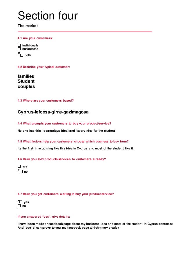 Basic business plan template picture