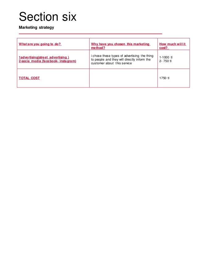 Business plan template uk picture