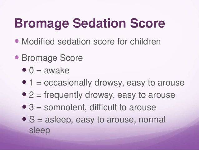 Sedation Score Chart