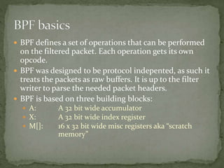 Berkeley Packet Filters | PPTX