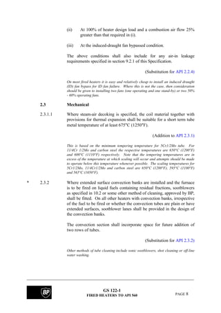 Bp fired heater specifications | PDF