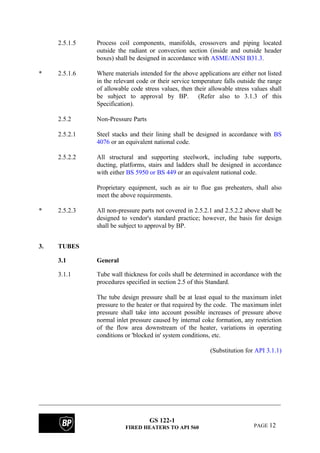 Bp fired heater specifications | PDF