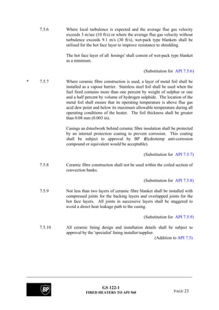 Bp fired heater specifications | PDF