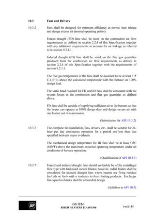 Bp fired heater specifications | PDF