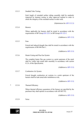 Bp fired heater specifications | PDF