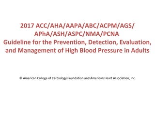2017 Blood Pressure Guidelines | PPT