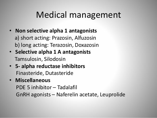 finasteride treatment for bph