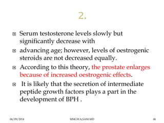  Serum testosterone levels slowly but 
significantly decrease with 
 advancing age; however, levels of oestrogenic 
ster...