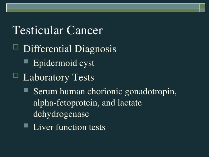 BPH, Prostate Cancer, Testicular Cancer