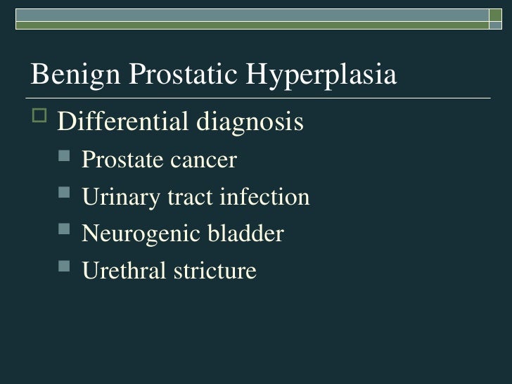 BPH, Prostate Cancer, Testicular Cancer