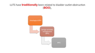 Luts Boo BPH as part of LUTS how the prostate enlargement can cause BOO.pptx