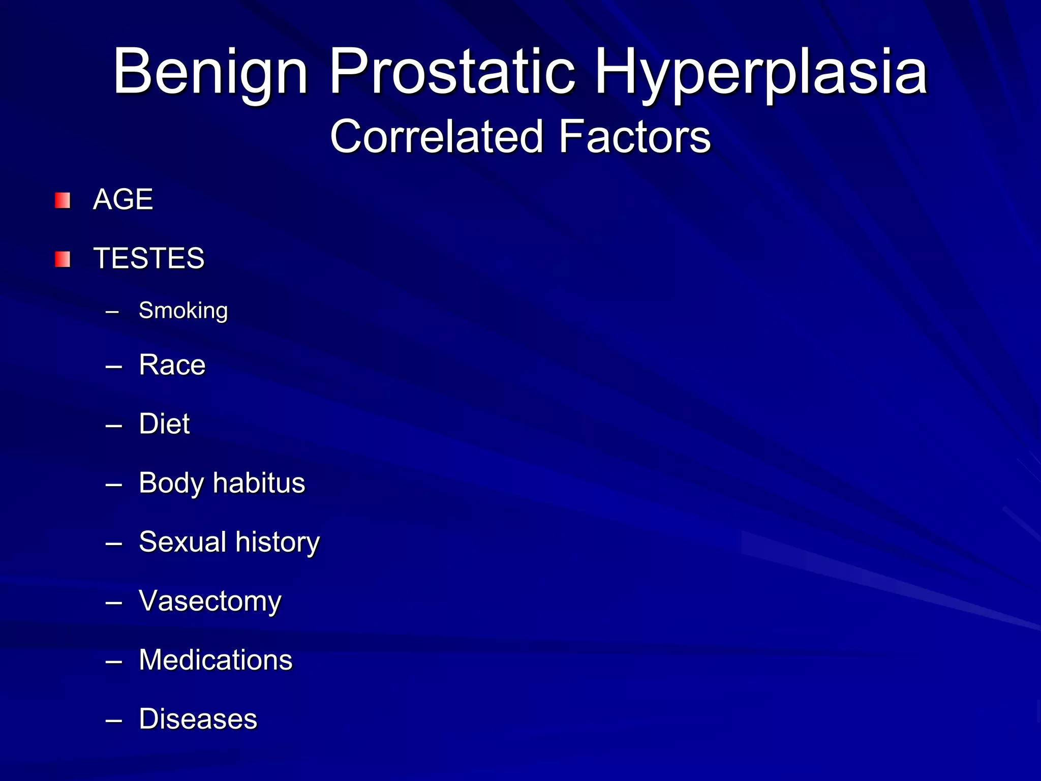 Benign prostatic hyperplasia by Sayed Eleweedy | PPT