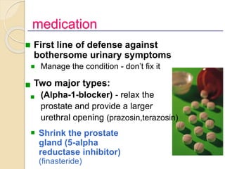 benign prostatic hyperplasia urology lectures | PPTX