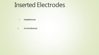 Inserted Electrodes
1. NeedleElectrode
2. FineWireElectrode
 