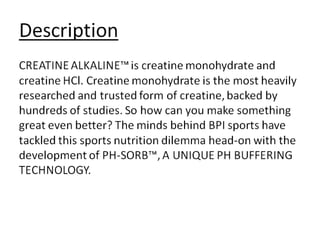 Bpi creatine alkaline review