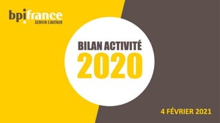 Bilan d'activité 2020 de Bpifrance