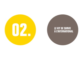 LE KIT DE SURVIE
À L’INTERNATIONAL
02.
 