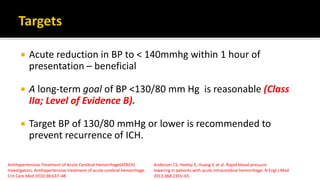 MANAGEMENT OF HTN AND T2DM IN ACUTE STROKE in stroke | PPTX