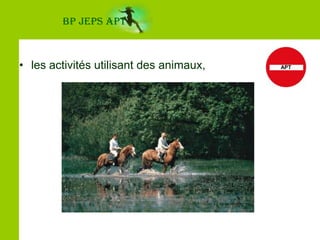 les activités du cyclisme sur terrain accidenté,BP JEPS APTAPT