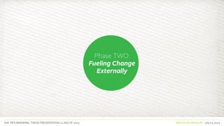 SVA. MPS BRANDING. THESIS PRESENTATION: CLASS OF 2013 BRITISH PETROLEUM July 23, 2013
Phase TWO:
Fueling Change
Externally
 