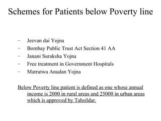 Schemes for Patients below Poverty line ,[object Object],[object Object],[object Object],[object Object],[object Object],[object Object]