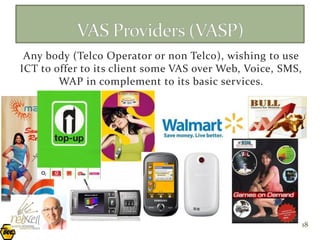 Any body (Telco Operator or non Telco), wishing to use
ICT to offer to its client some VAS over Web, Voice, SMS,
        WAP in complement to its basic services.




                                                            18
 