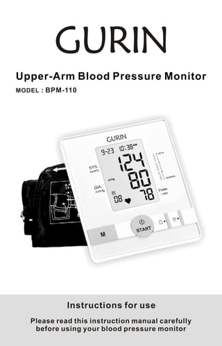 Bpm 110 blood pressure monitor