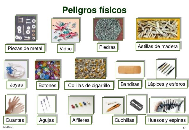 Resultado de imagen para peligros fisicos en alimentos