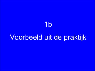 business analysis 1b Voorbeeld uit de praktijk 