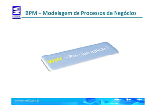 BPM – Modelagem de Processos de Negócios
 