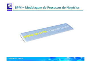 BPM – Modelagem de Processos de Negócios
 