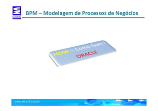 BPM – Modelagem de Processos de Negócios
 