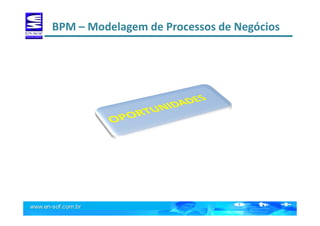 BPM – Modelagem de Processos de Negócios
 
