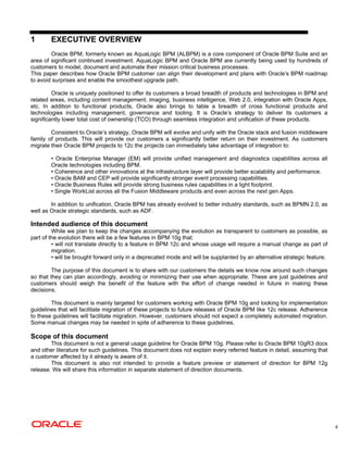 Bpm 10 g usage guidelines to upgrade to bpm 12c | PDF | Operating ...