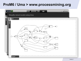 ProM6 / Uma > www.processmining.org




                                  PAGE 27
 