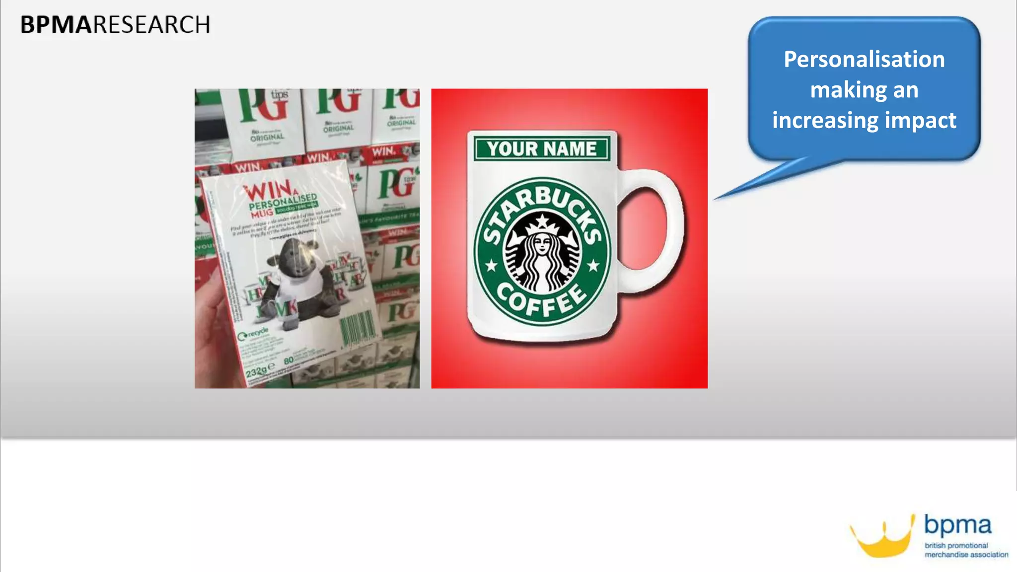 Personalisation
making an
increasing impact
 