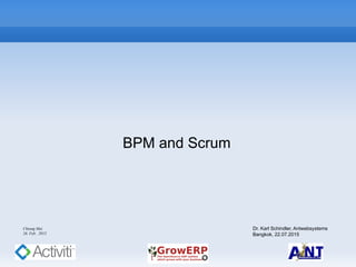 BPM and Scrum
Chiang Mai
26. Feb. 2015
Dr. Karl Schindler, Antwebsystems
Bangkok, 22.07.2015
 
