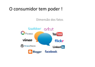 O consumidor tem poder !

            Dimensão dos fatos
 