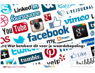 Wat betekent dit voor je waardebepaling?

Copyright © 2013 Capgemini Consulting. All rights reserved.

9

 